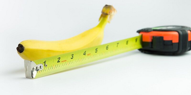 以香蕉为例，手术后阴茎测量